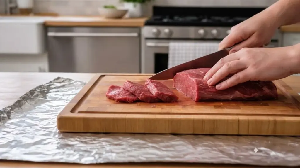 Det här knepet med aluminiumfolie under skärbrädan kommer att förändra ditt köksarbete
