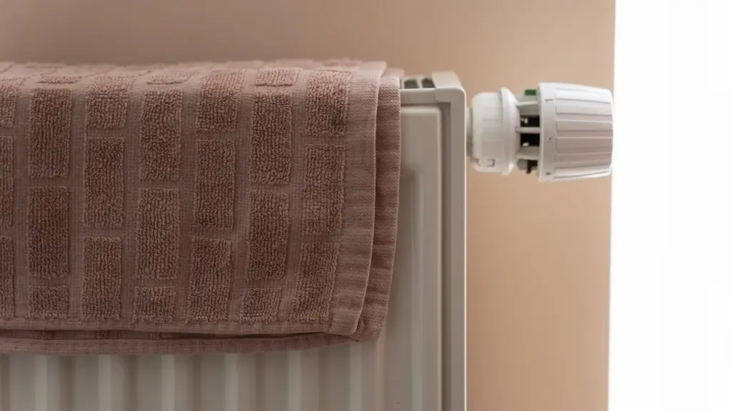 En fuktig kökshandduk på elementet kan göra ditt vardagsrum varmare – utan att höja termostaten